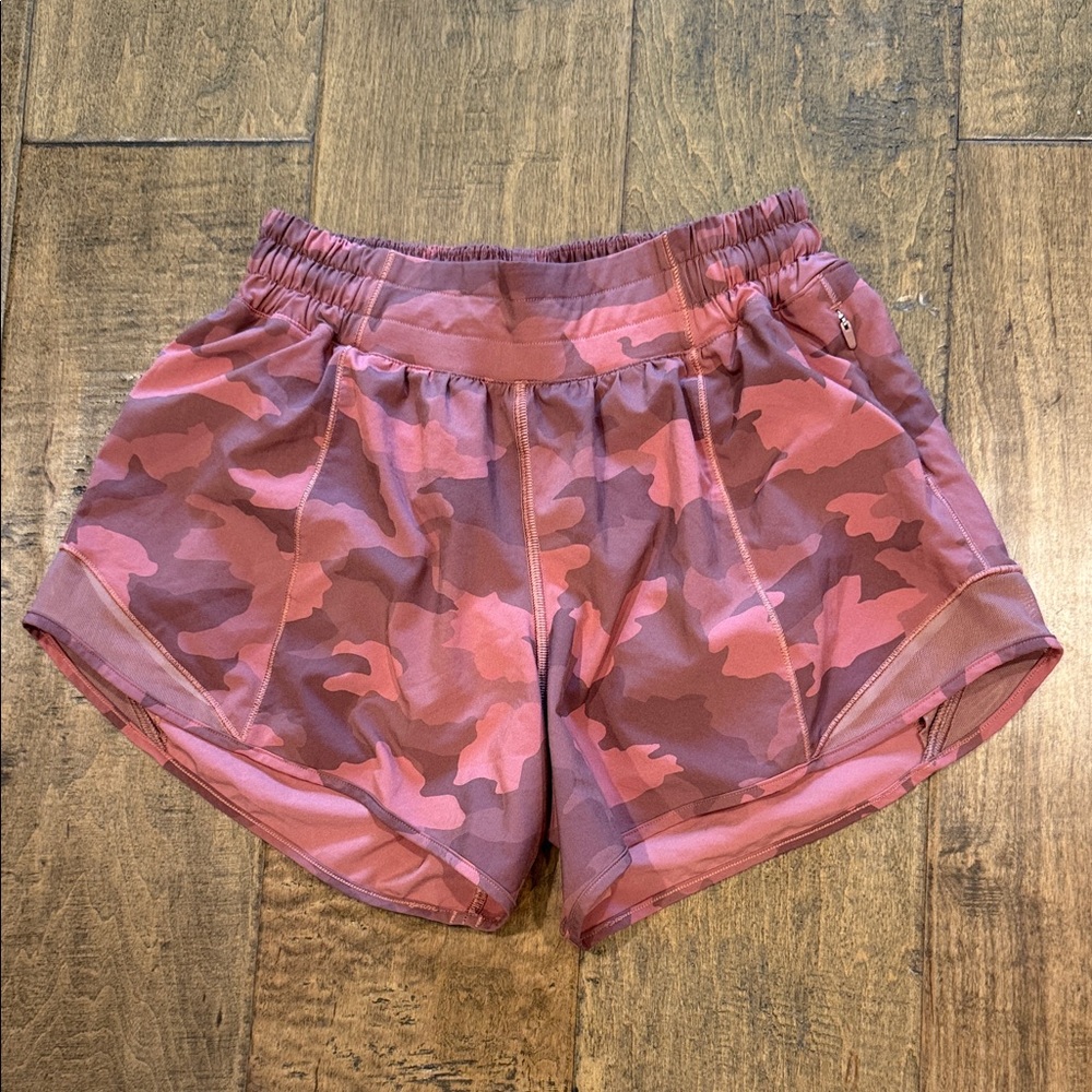 lululemon athletica Pink Camouflage Athletic Shorts